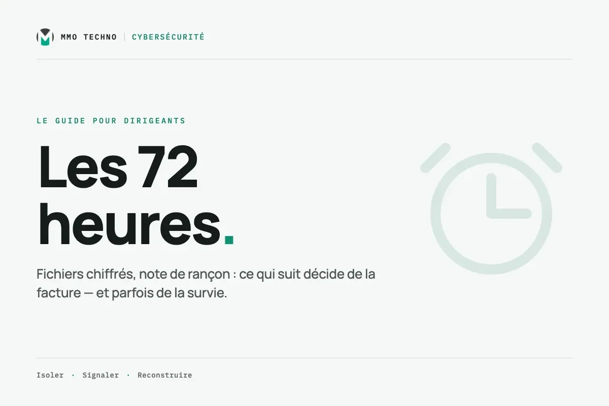 Rançongiciel : les premières 72 heures