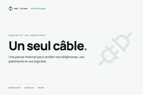 Une pelle mécanique coupe votre fibre. Votre entreprise arrête combien de temps?