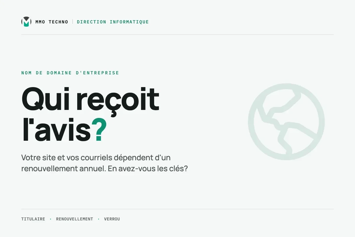 Votre nom de domaine expire demain. Qui reçoit l'avis?